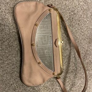 FENDI Nappa Flipping Vanity Mirror Clutch